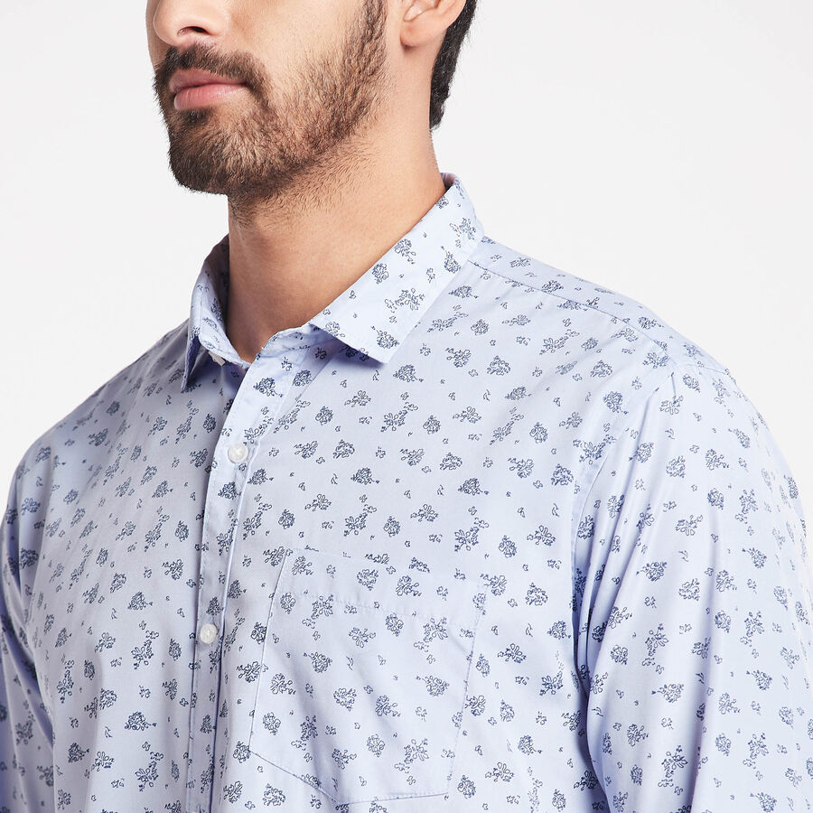 Printed Casual Shirt, Light Blue, large image number null