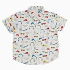 Boys White Cotton Half Sleeve Classic Casual Shirt, White, small image number null