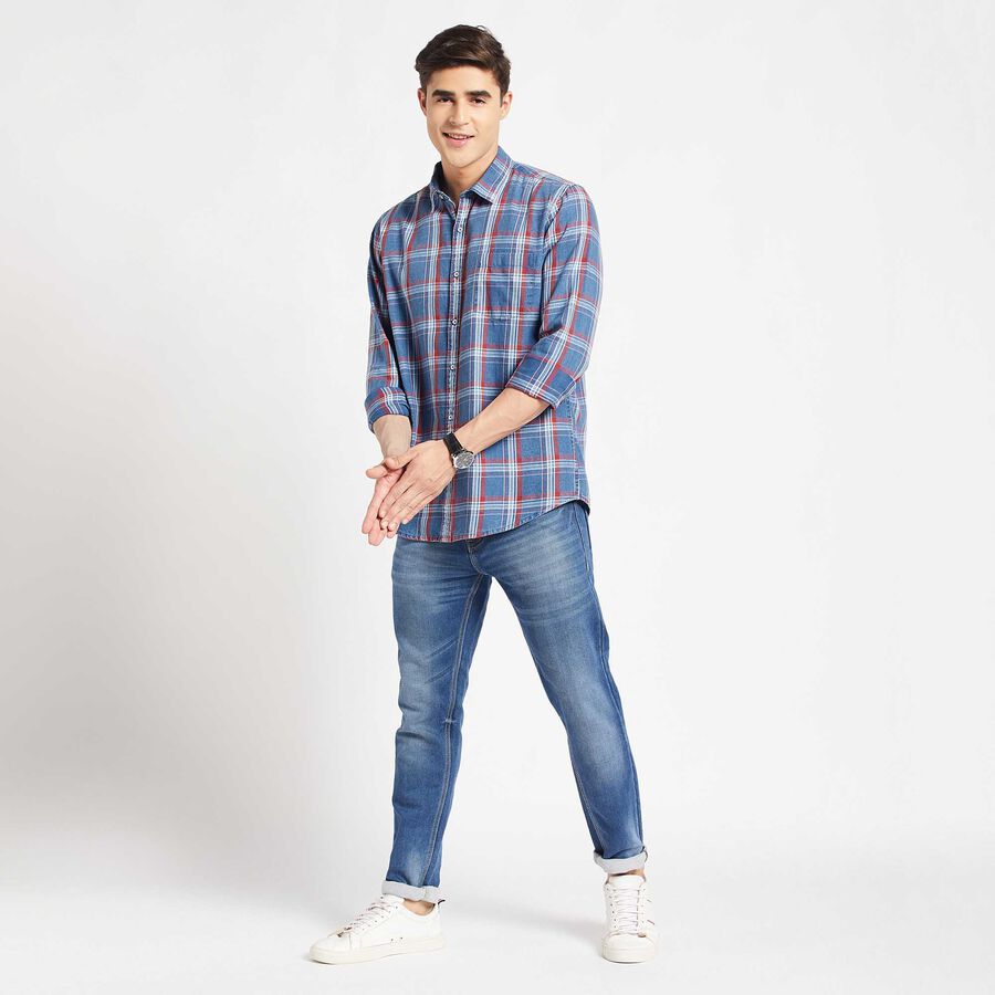 Cotton Checks Casual Shirt, Red, large image number null