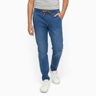 Boys' Medium Blue Regular Fit Elastic Waist Jeans, मध्यम नीला, small image number null