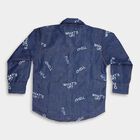 Boys' Denim Casual Shirt, मध्यम नीला, small image number null