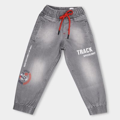 Boys' Grey Slim Fit Jogger Jeans