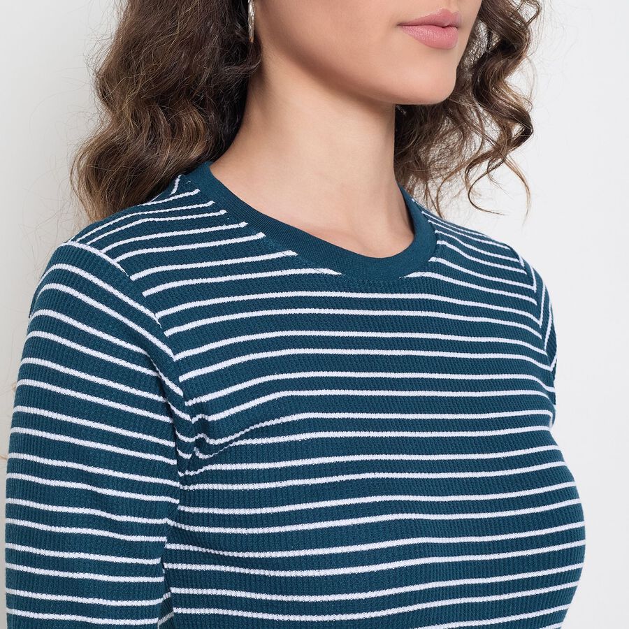 Ladies' 100% Cotton Top, Dark Green, large image number null