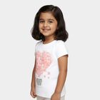 Girls' 100% Cotton T-Shirt, सफ़ेद, small image number null