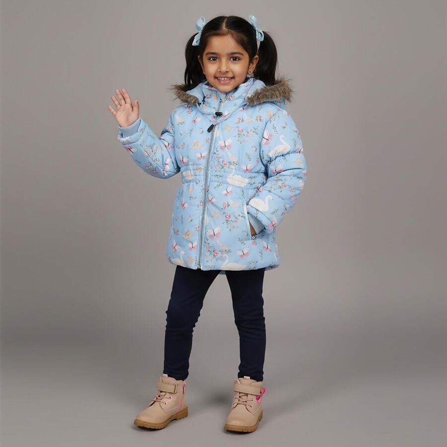 Girls' Jacket, Light Blue, large image number null