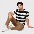 Men's Navy Blue Round Neck Regular T-Shirt, Navy Blue, small