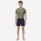 Men's Navy Blue Relaxed Fit Printed Boxers, नेवी ब्लू, small