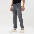 Men's Stonewashed Grey Slim Fit Jeans, हल्का ग्रे, small image number null