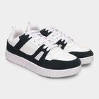 Men's Navy and White Lace-Up Casual Sneakers, Navy Blue, small