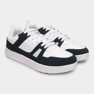 Men's Navy and White Lace-Up Casual Sneakers