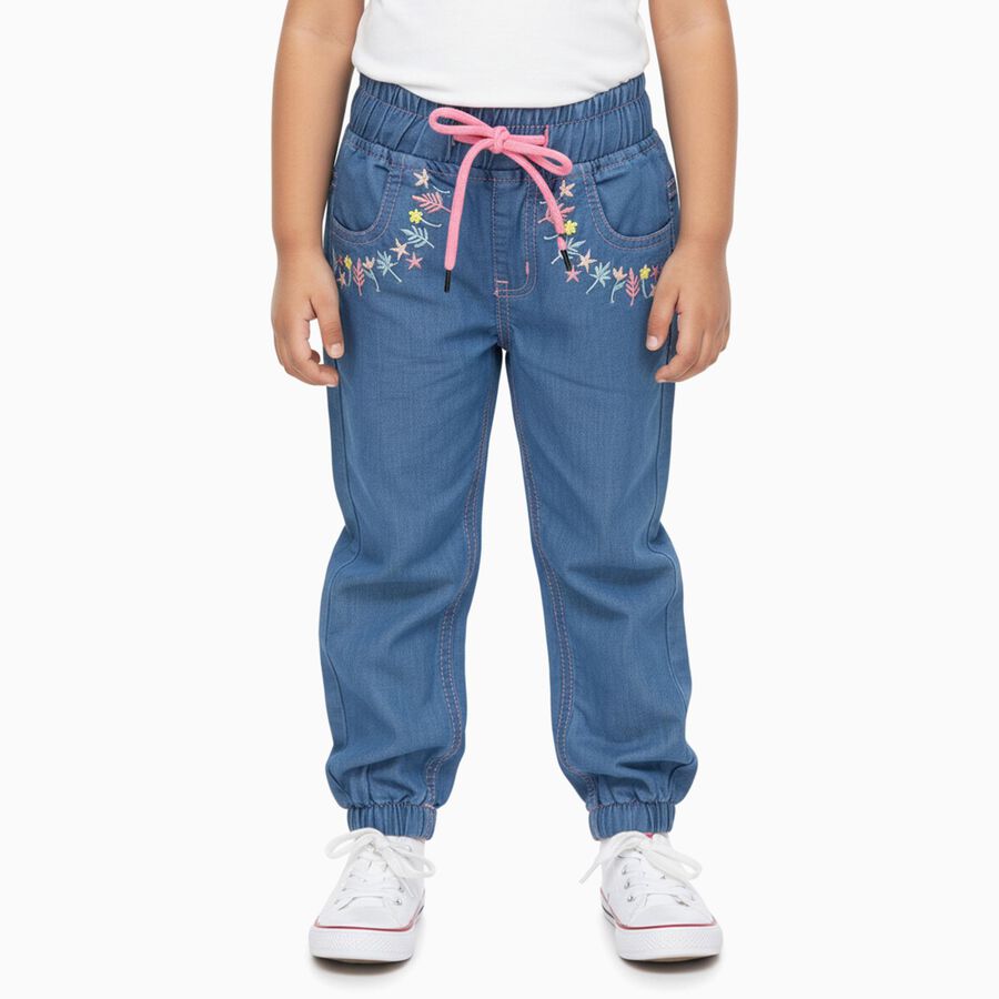 Girls' Jeans, हल्का नीला, large image number null