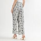 Women's Off-White Floral Printed Wide-Leg Palazzos, Off White, small image number null
