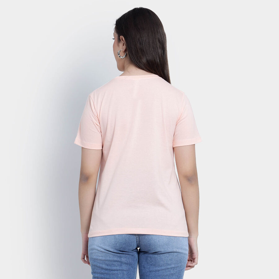 Round Neck T-Shirt, Peach, large image number null
