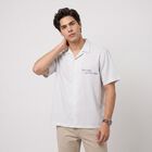 Men's Pink Cotton Camp Collar Casual Shirt, Pink, small