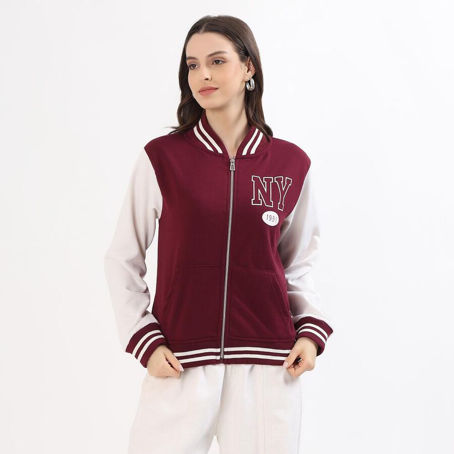 Ladies' Sweatshirt, वाइन, large image number null