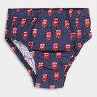 Boys' Solid Red and Navy Printed Cotton Briefs, नेवी ब्लू, small image number null