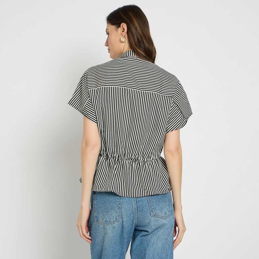 Ladies'  Stripes Shirt, Black, large image number null