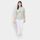 Ladies' Round Neck T-Shirt , Light Green, small
