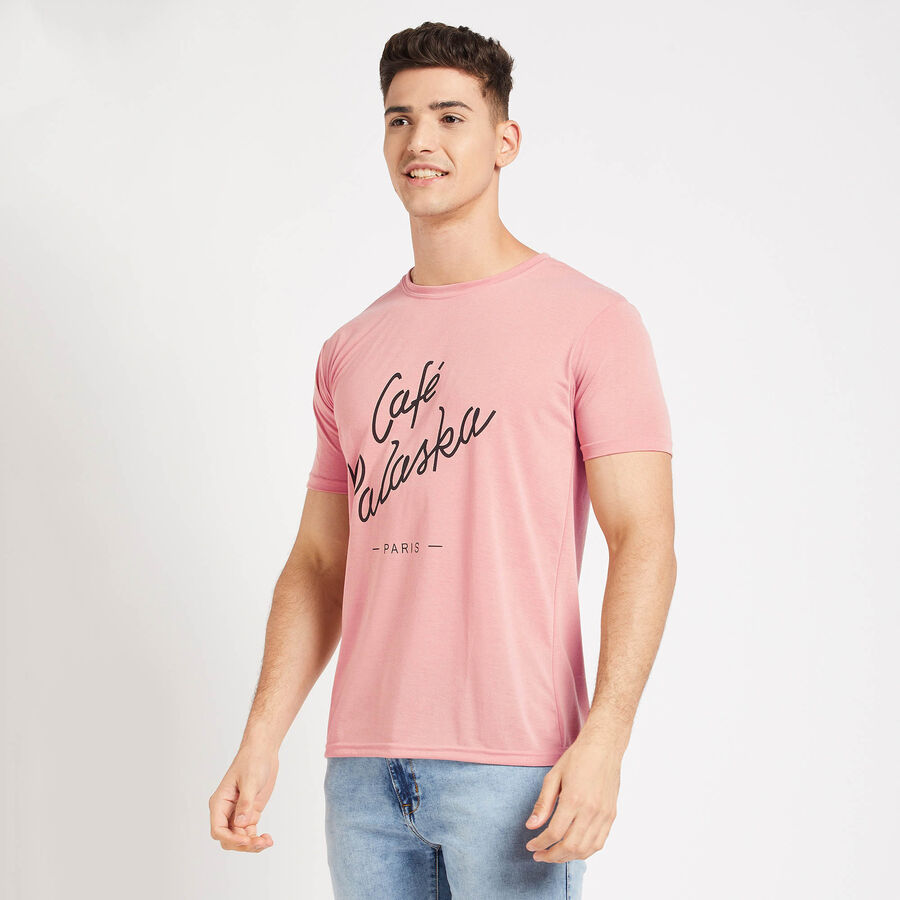 Round Neck T- Shirt, Peach, large image number null
