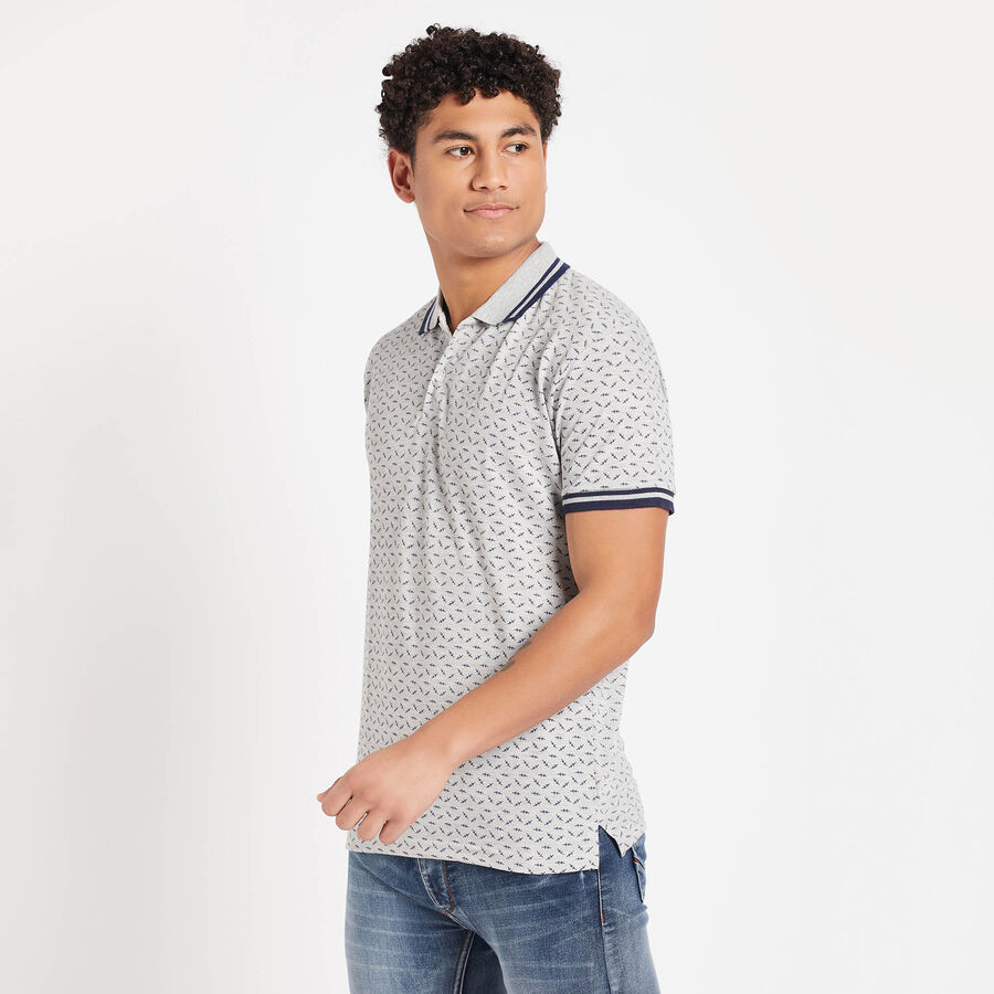 Polo T- Shirt, मिश्रित मध्यम ग्रे, large image number null