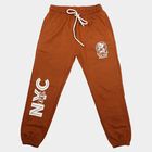 Boys Rust Jogger Graphic Printed Winter Pyjama, रस्ट, small