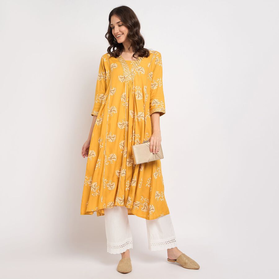 Ladies' Kurta, Mustard, large image number null