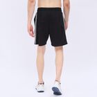 Men's Jet Black Regular Fit Side-Striped Bermuda Shorts, काला, small