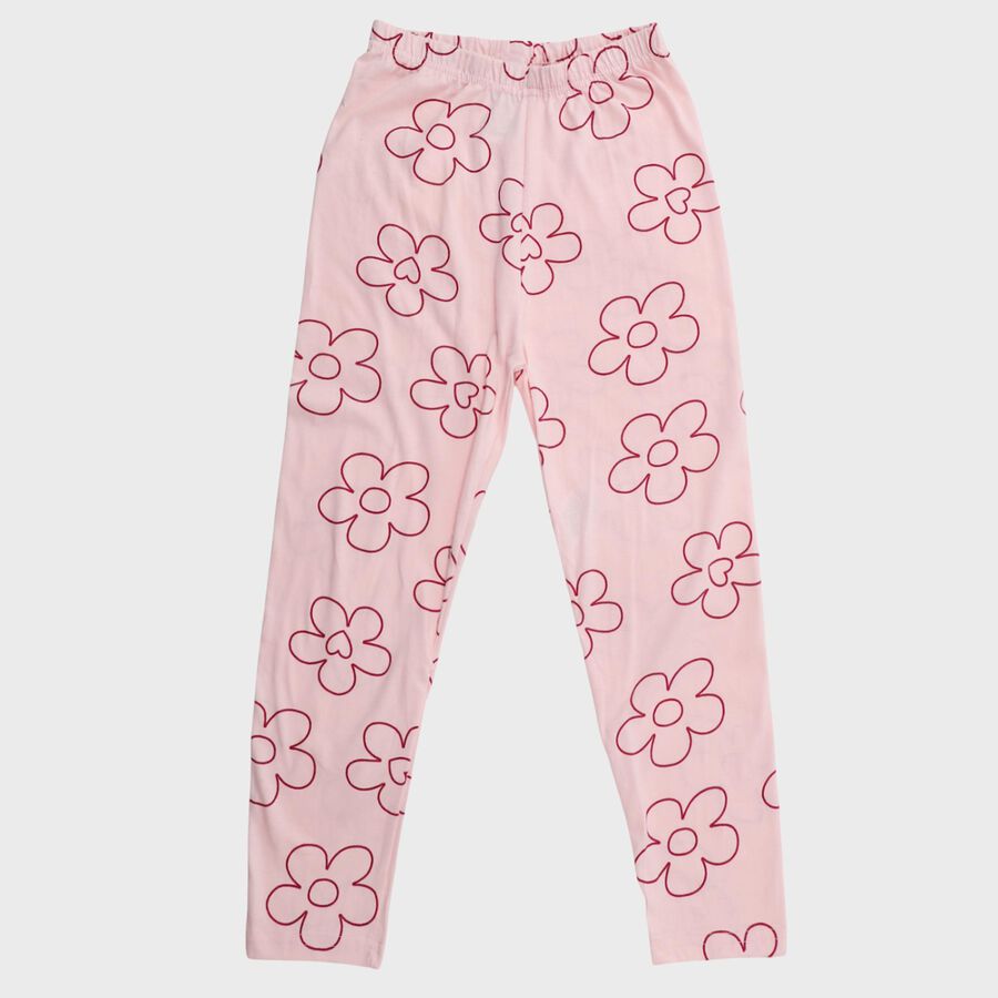 Girls' Pyjama, हल्का गुलाबी, large