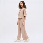 Women's Beige Printed Co-ord Set, Beige, small