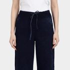 Women's Dark Blue Relaxed Fit Wide Leg Jeans, Dark Blue, small
