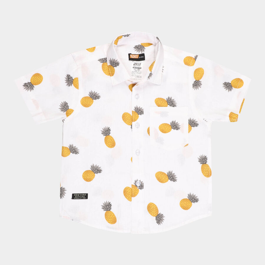Boys Cotton Casual Shirt, Yellow, large image number null