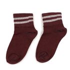 Girls' Soft Pink Regular Fit Ankle-Length Socks Pack of 1, मरून, small image number null