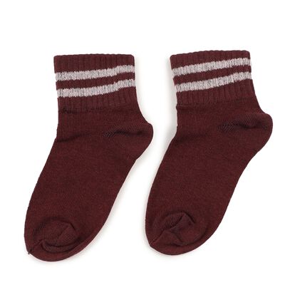 Girls' Soft Pink Regular Fit Ankle-Length Socks Pack of 1