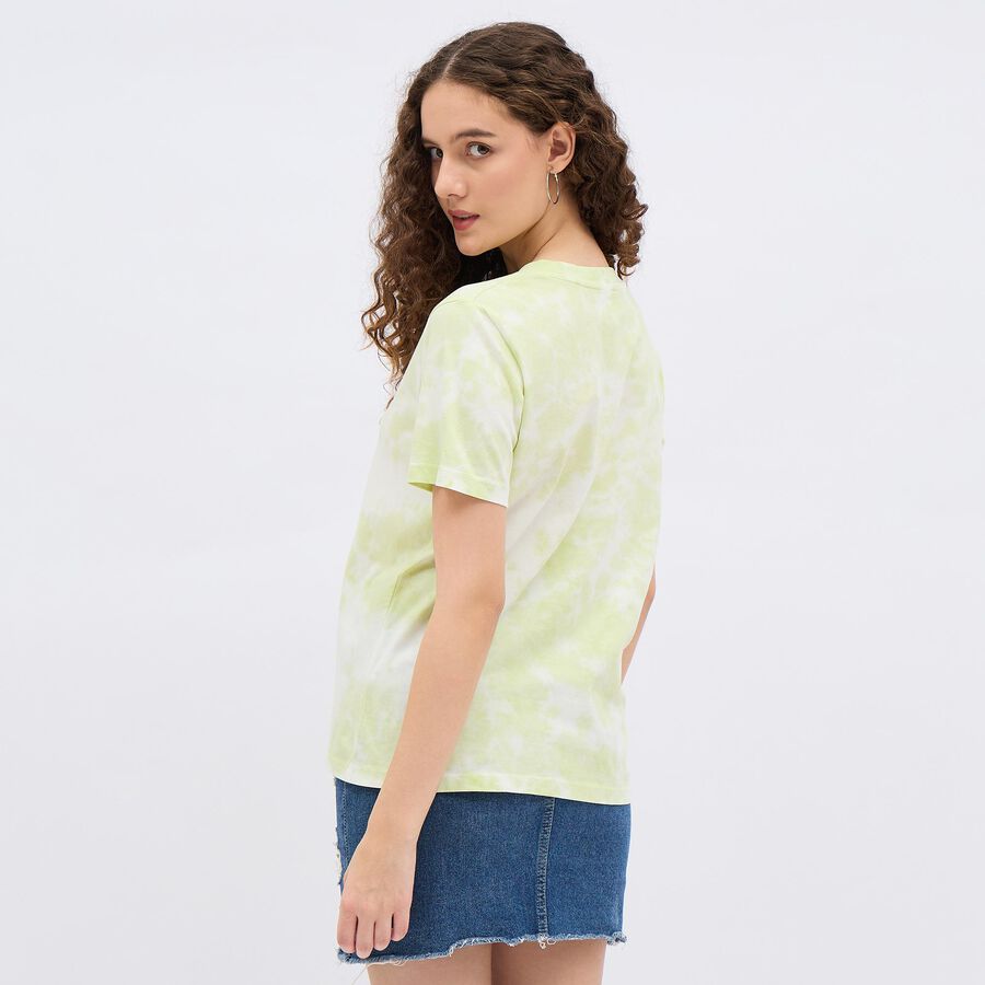 Ladies' 100% Cotton Round Neck T-Shirt , Light Green, large image number null