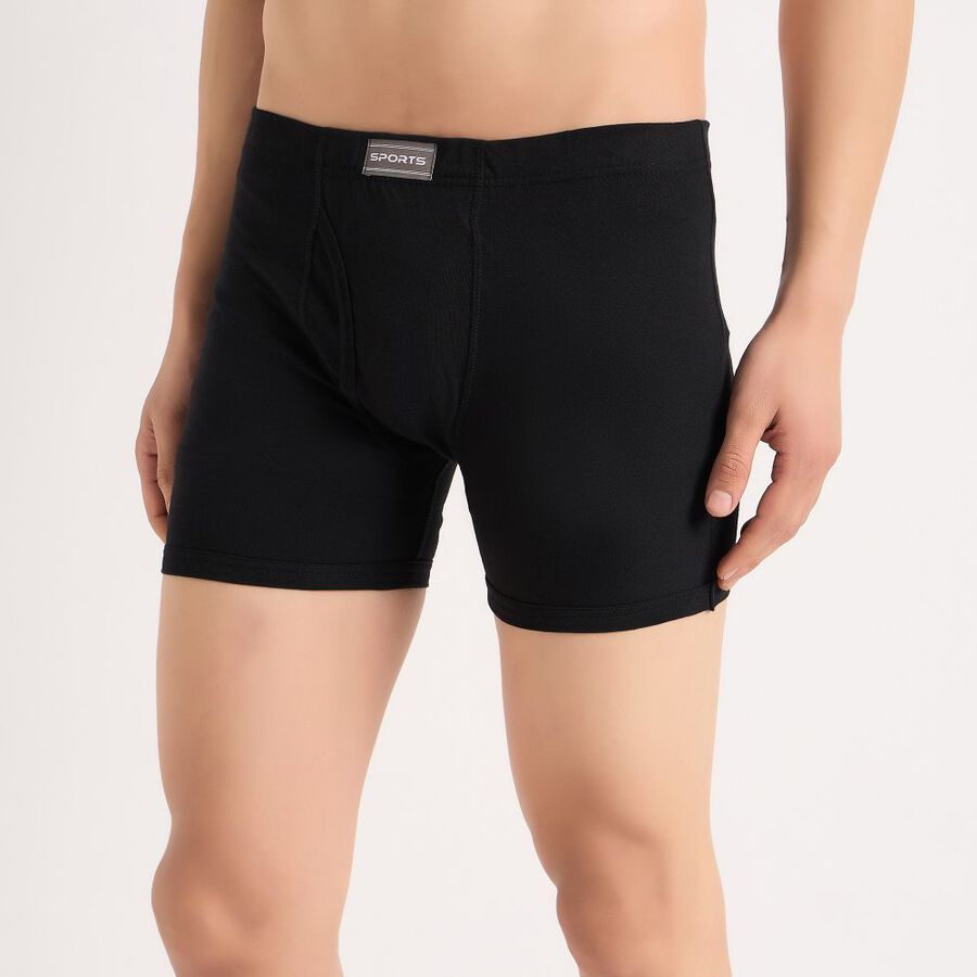 Men's Cotton Trunk, Black, large image number null