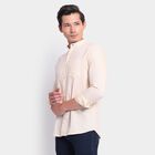 Men's100% Cotton Casual Shirt, Beige, small image number null
