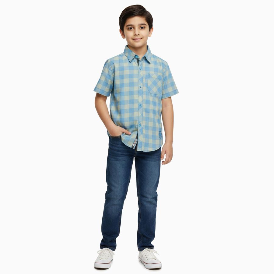 Boys' Casual Shirt, हल्का नीला, large image number null