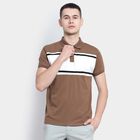 Cut & Sew Polo Shirt, Brown, small image number null