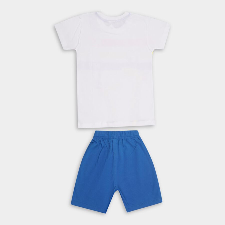 Boys' 100% Cotton Knit Baba Suit , White, large image number null