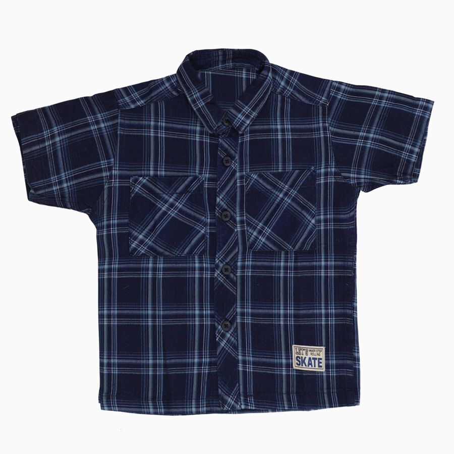 Boys' Casual Shirt, नेवी ब्लू, large image number null
