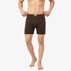 Men's Brown Regular Fit Solid Trunks, Brown, small