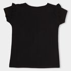 Girls' 100% Cotton T-Shirt , Black, small image number null