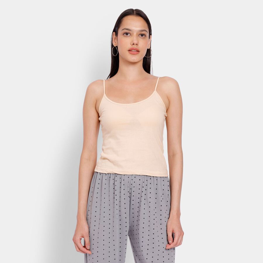 Ladies' 100% Cotton Slips, Beige, large image number null