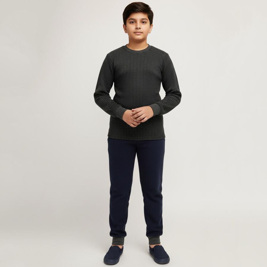 Boys' Thermal Upper, Charcoal, large image number null
