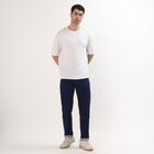 Men's Deep Midnight Navy Blue Slim Fit Washed Jeans, Dark Blue, small