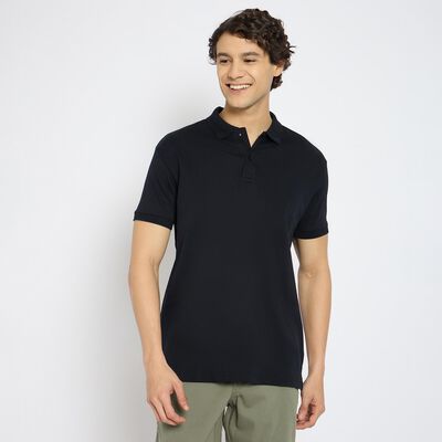 Men's 100% Cotton Collared Half Sleeves T-Shirt 