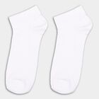Men's Black, White and Grey Cotton Blend Ankle Socks, Black, small image number null
