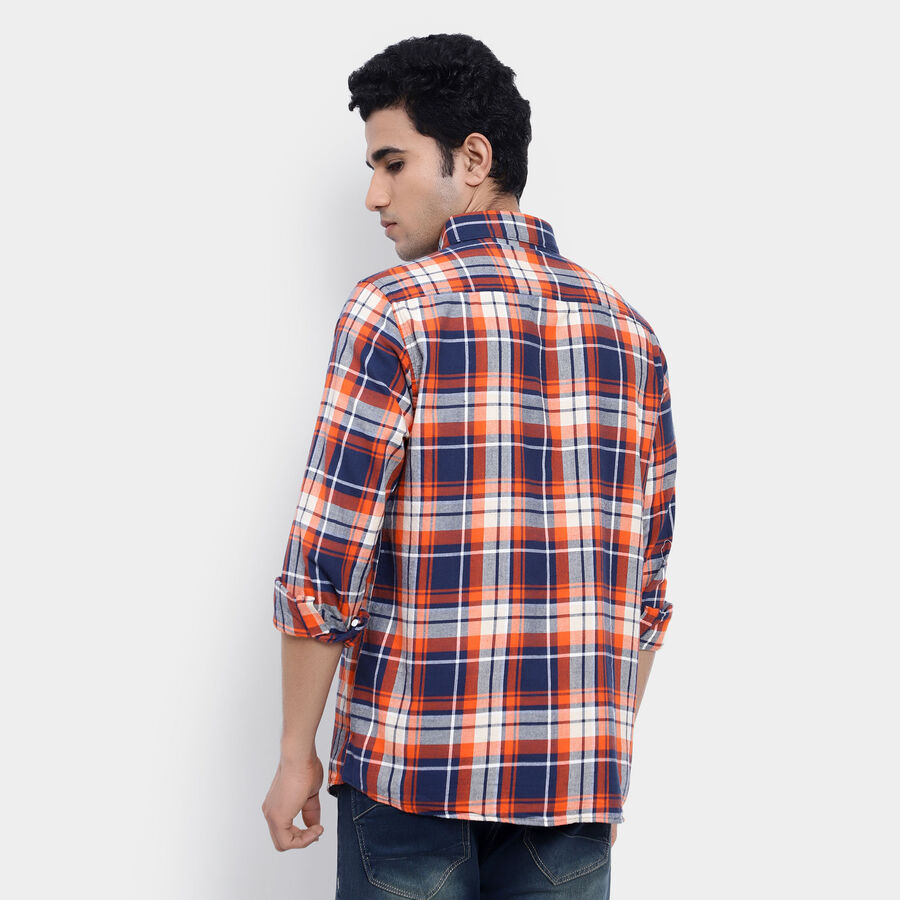 Cotton Checks Casual Shirt, Rust, large image number null