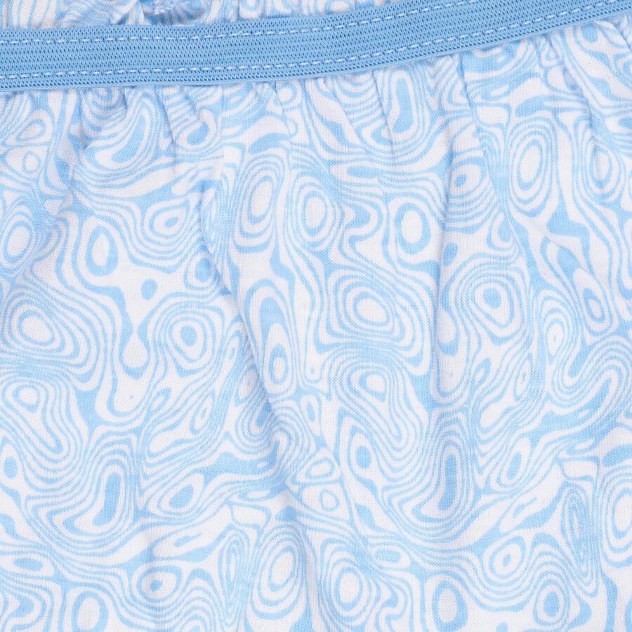 Girls' Light Blue Regular Fit Printed Bloomer, हल्का नीला, large image number null