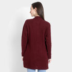 Round Neck Cardigan, Wine, small image number null